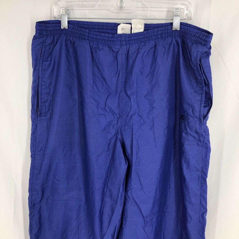 Vintage Nike Lined Pants Joggers Windbreakers 80s 90s Zip Ankle Elastic Large